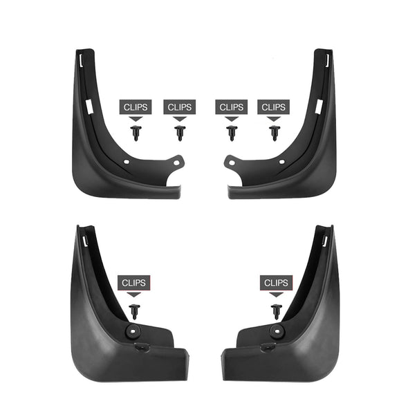 Mud Flaps For Model 3, No Drilling Required Splash Guards, 3M Double-Sided Tape Included - Set of 4